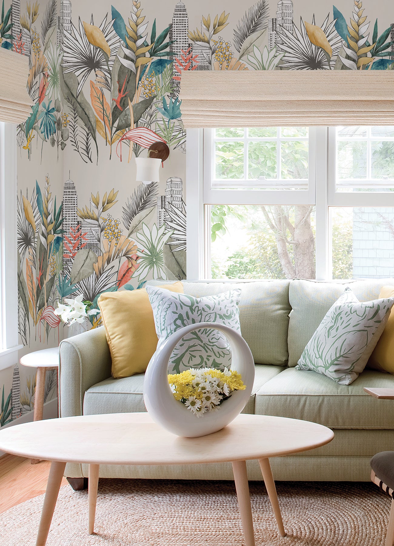 sierra-neutral-urban-tropic-wallpaper-york-wallcoverings-cep50109w - York Wallcoverings Wallpaper