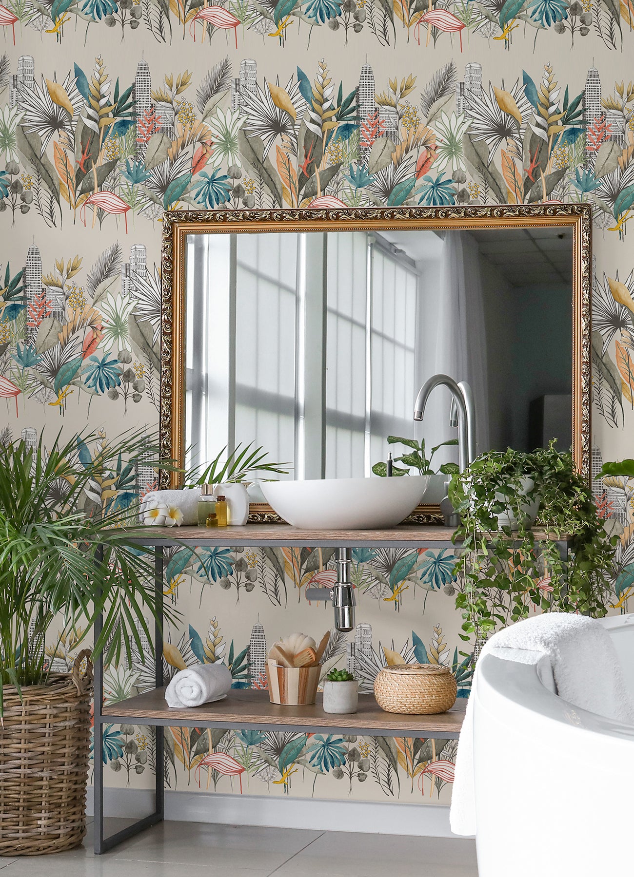 sierra-neutral-urban-tropic-wallpaper-york-wallcoverings-cep50109w - York Wallcoverings Wallpaper