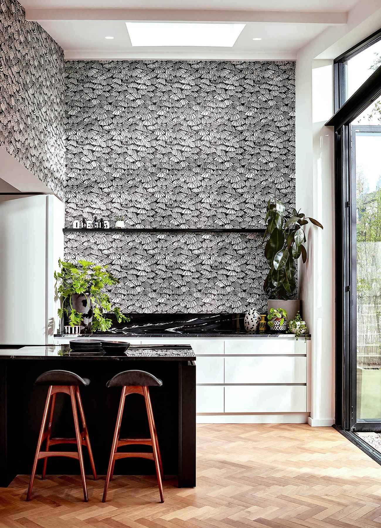 Dara Black Jolly Brollies Wallpaper - York Wallcoverings - CEP50113W - York Wallcoverings Wallpaper