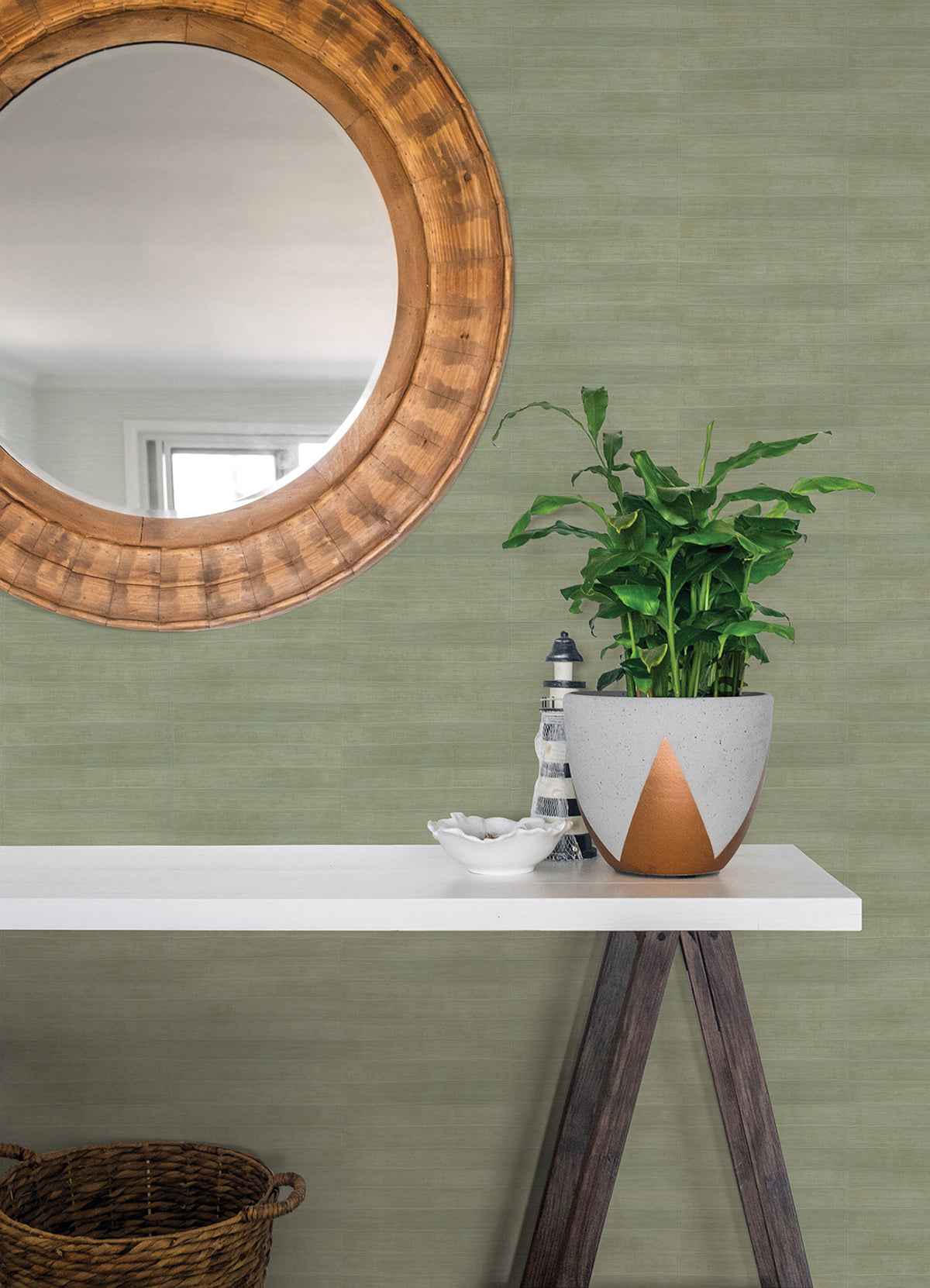 dermot-light-green-horizontal-stripe-wallpaper-york-wallcoverings-4041-418484 - York Wallcoverings Wallpaper