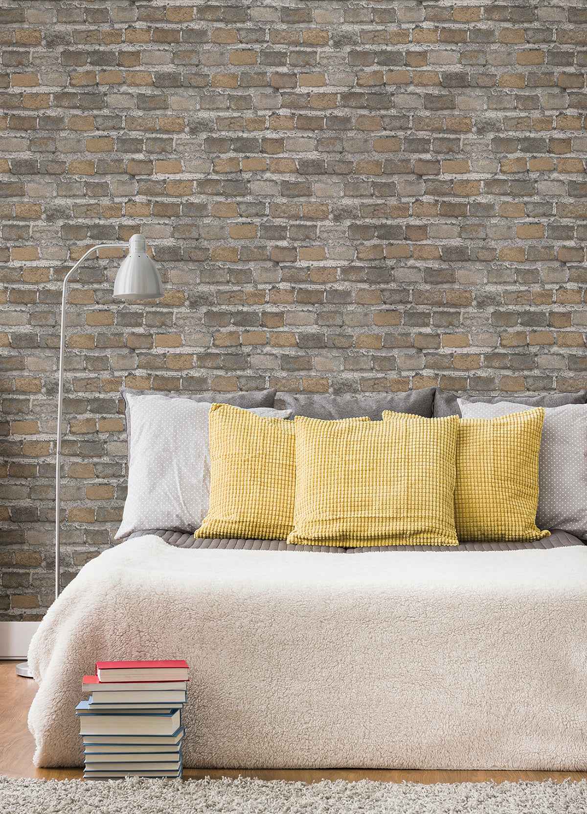 lennox-neutral-brick-wallpaper-york-wallcoverings-4041-428056 - York Wallcoverings Wallpaper