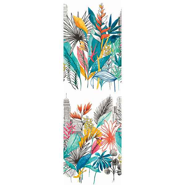 Sierra Blue Urban Tropic Wallpaper - York Wallcoverings - CEP50108W - York Wallcoverings Wallpaper