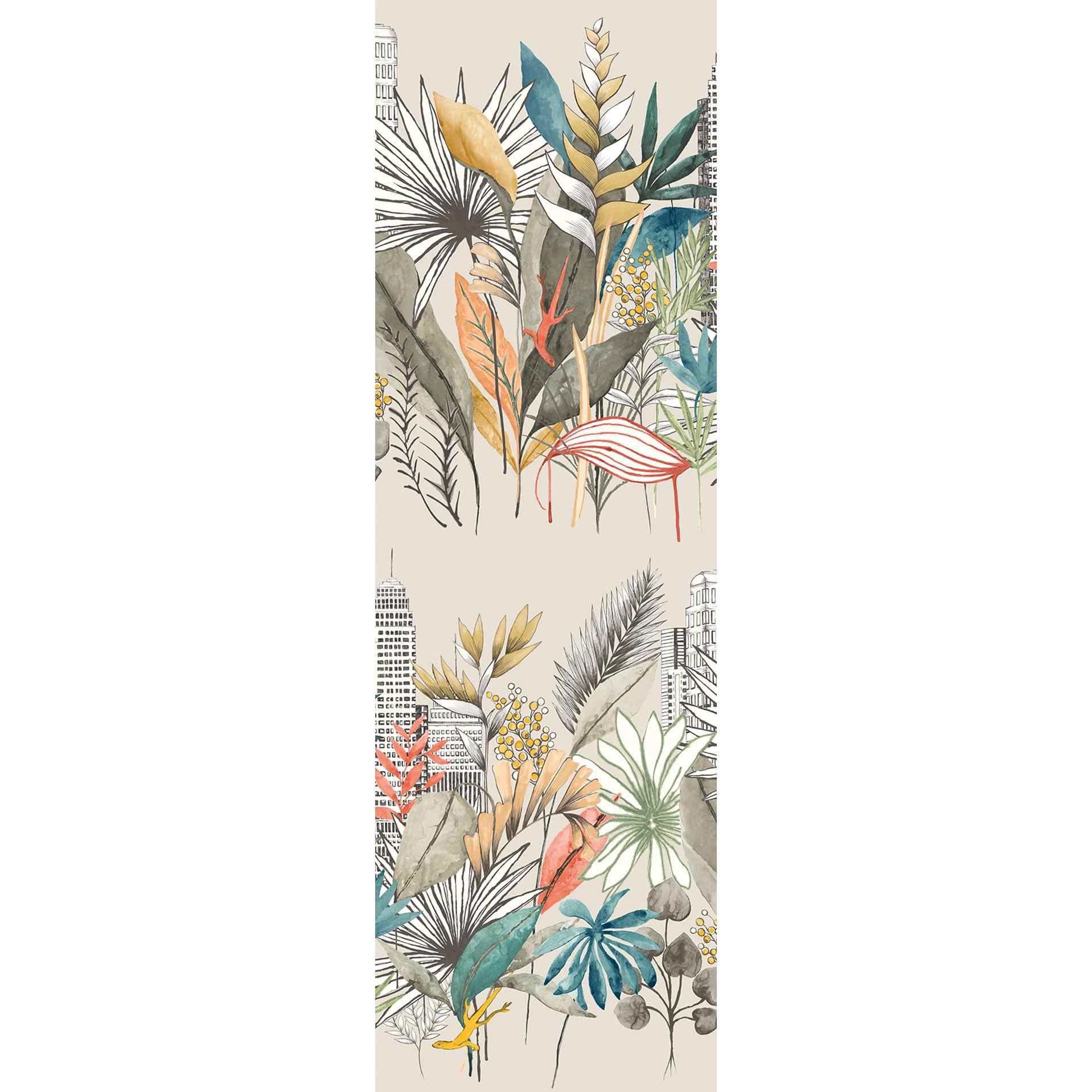 Sierra Neutral Urban Tropic Wallpaper - York Wallcoverings - CEP50109W - York Wallcoverings Wallpaper