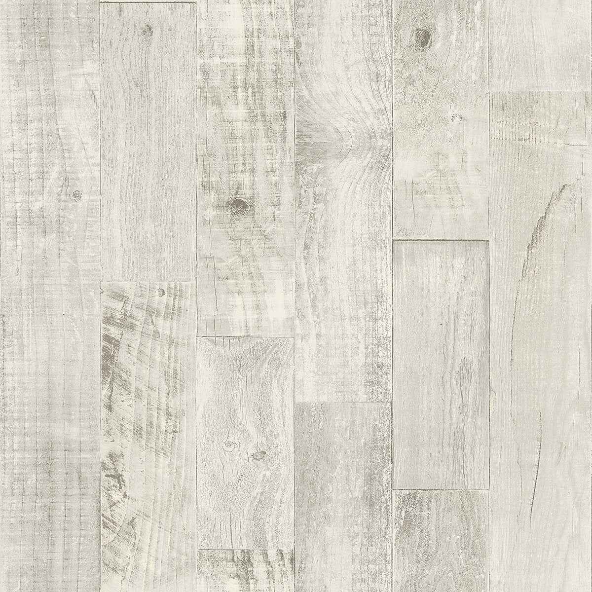 Chebacco Grey Wood Planks Wallpaper - York Wallcoverings - 3124-12694