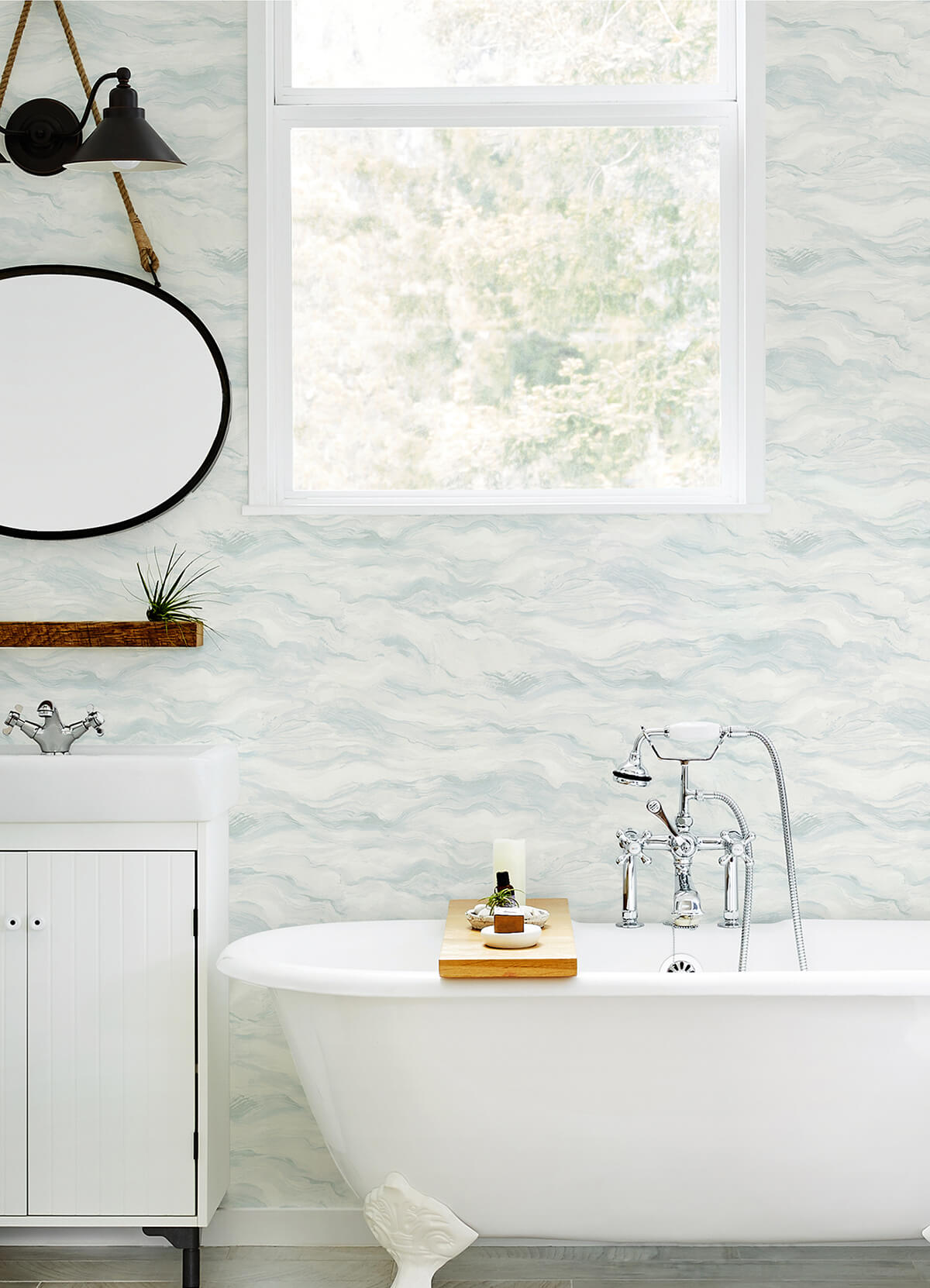 cirrus-blue-wave-wallpaper-york-wallcoverings-3124-13951 - York Wallcoverings Wallpaper