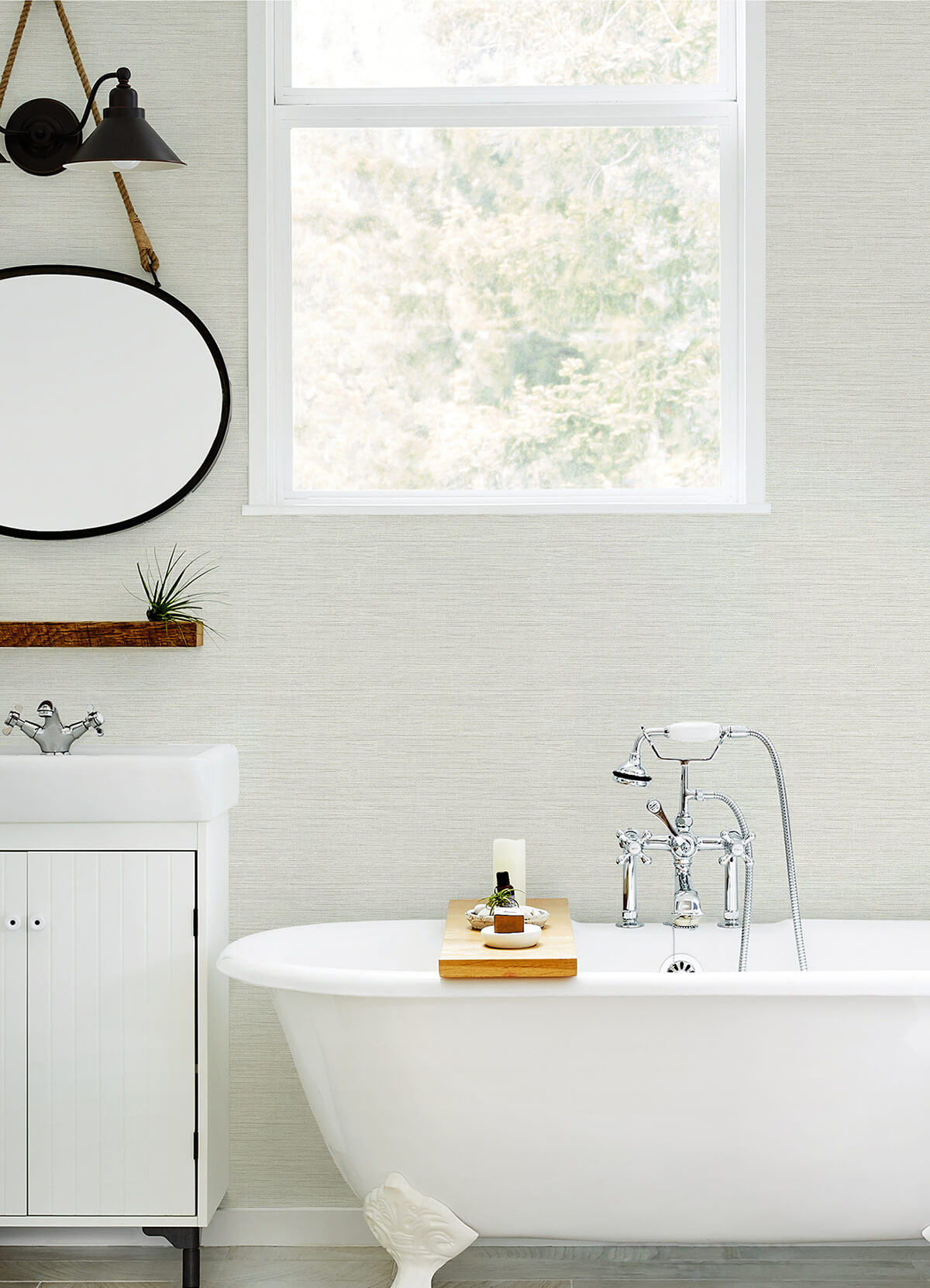 agave-light-grey-faux-grasscloth-wallpaper-york-wallcoverings-3124-24281 - York Wallcoverings Wallpaper
