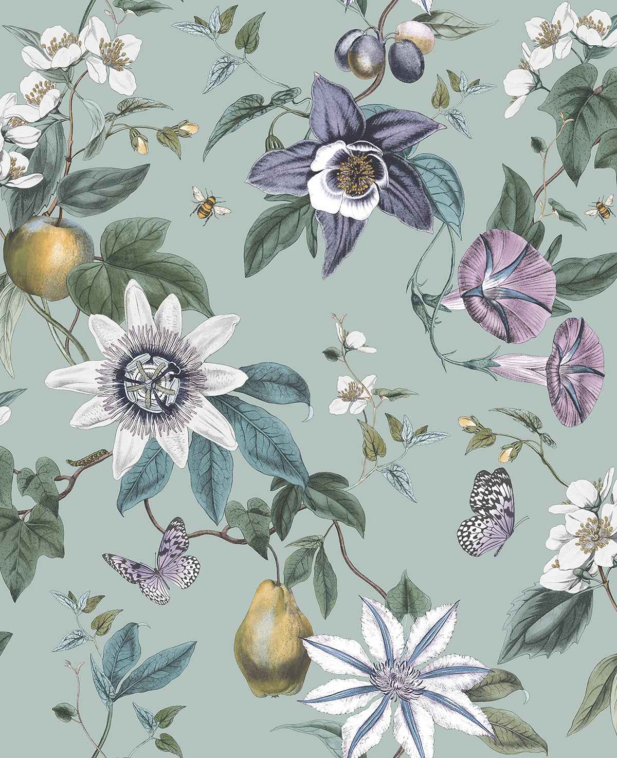 Sierra Sage Floral Wallpaper - York Wallcoverings - FD43061 - York Wallcoverings Wallpaper