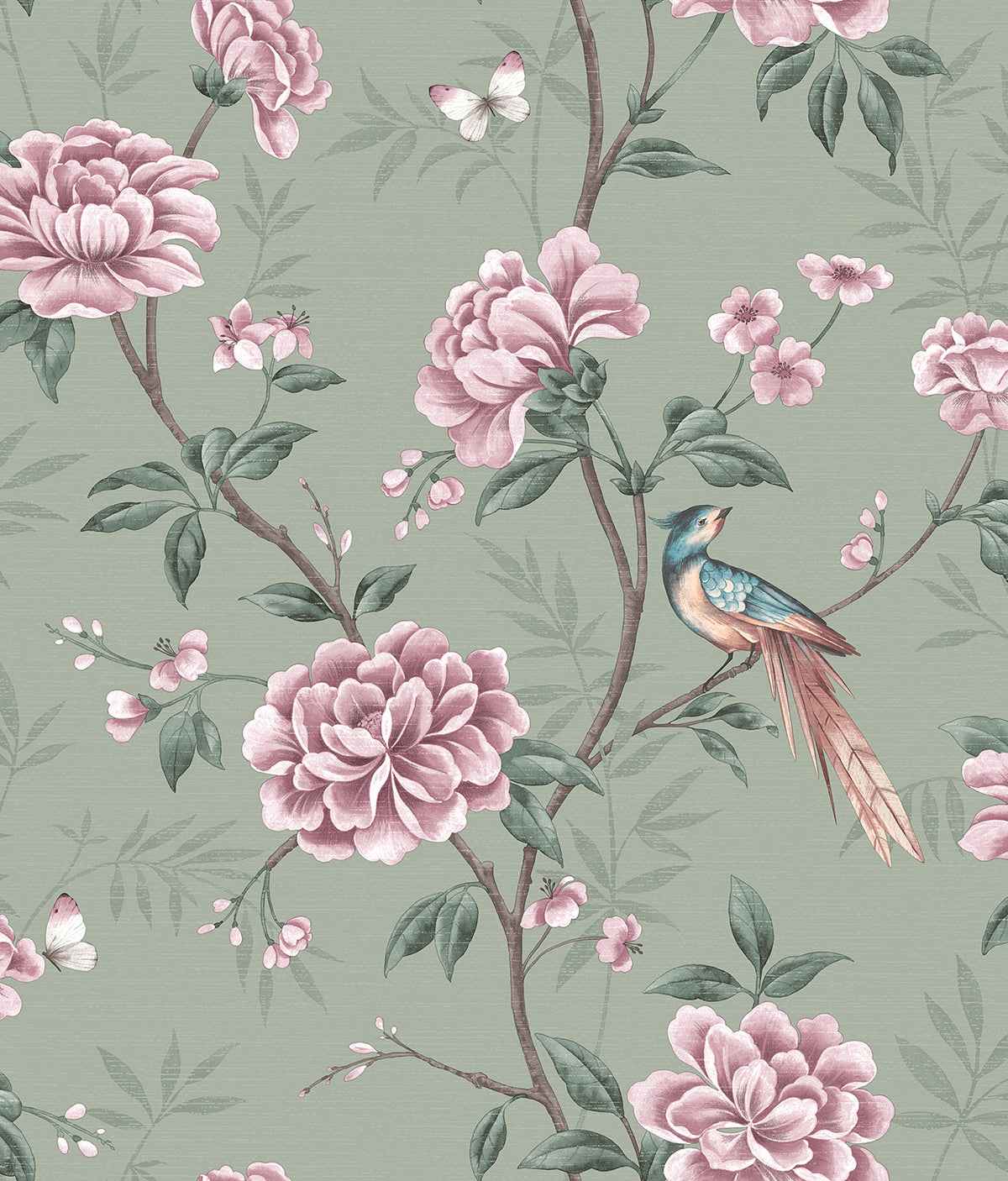Akina Sage Floral Wallpaper - York Wallcoverings - M1724 - York Wallcoverings Wallpaper
