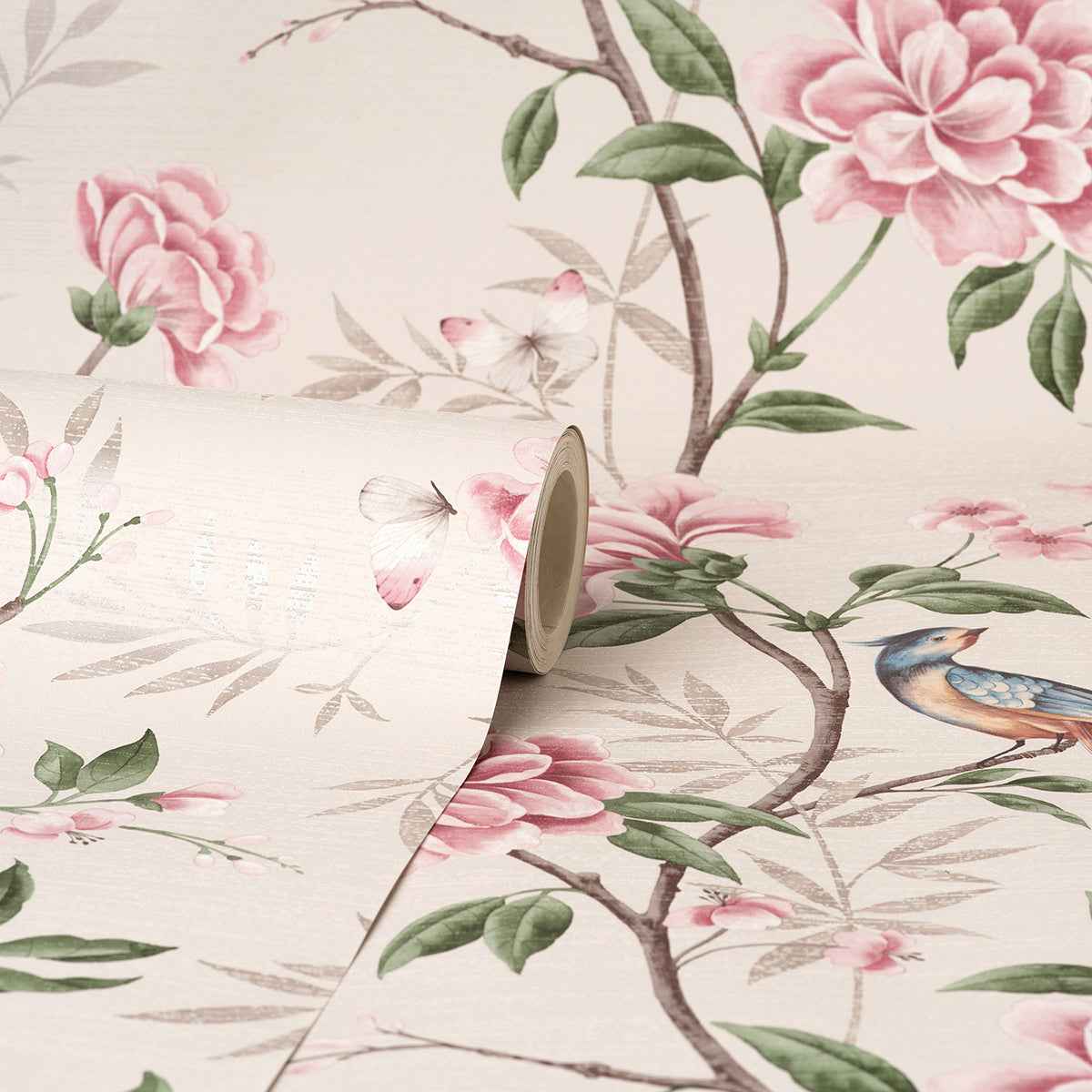 Akina Cream Floral Wallpaper - York Wallcoverings - M1725 - York Wallcoverings Wallpaper