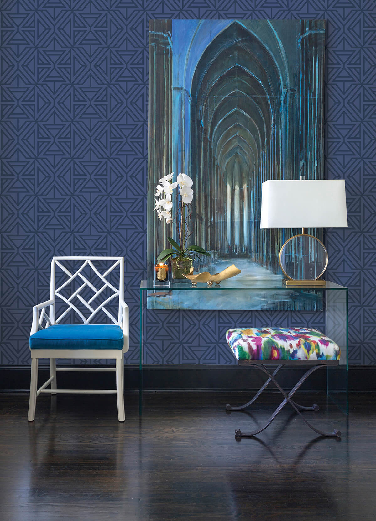 blue-linear-peel-and-stick-wallpaper-york-wallcoverings-nus4290 - York Wallcoverings Wallpaper