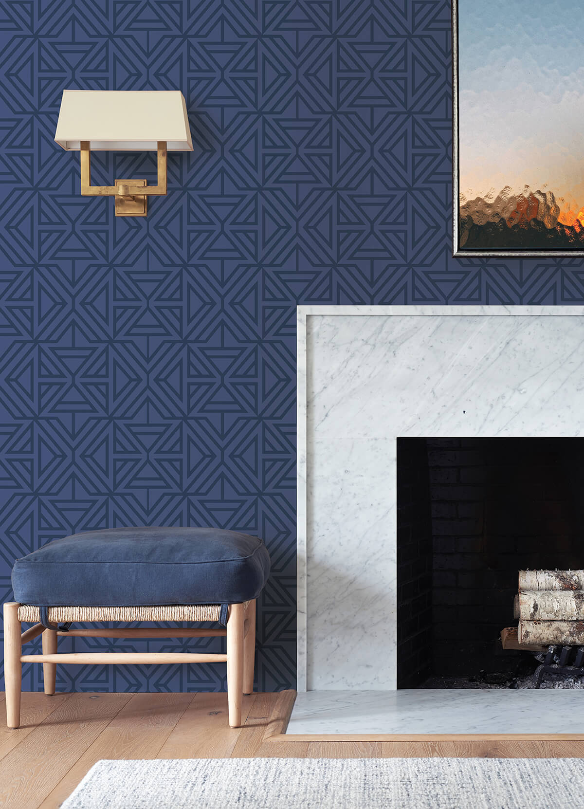 blue-linear-peel-and-stick-wallpaper-york-wallcoverings-nus4290 - York Wallcoverings Wallpaper
