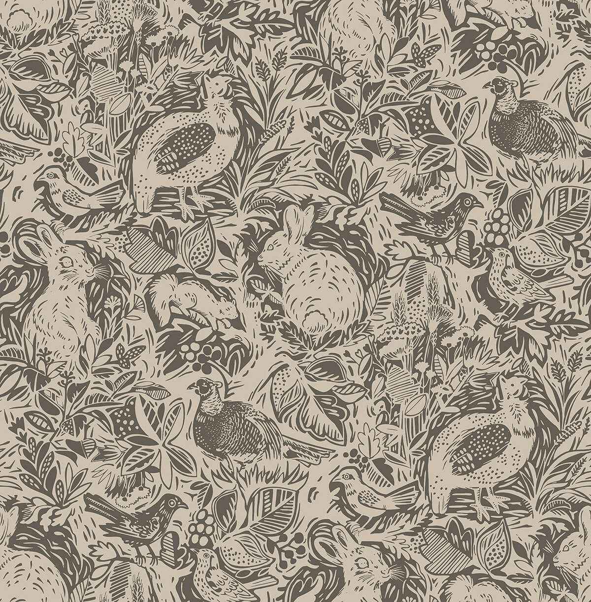 Charcoal Terrene Peel and Stick Wallpaper - York Wallcoverings - NUS4303