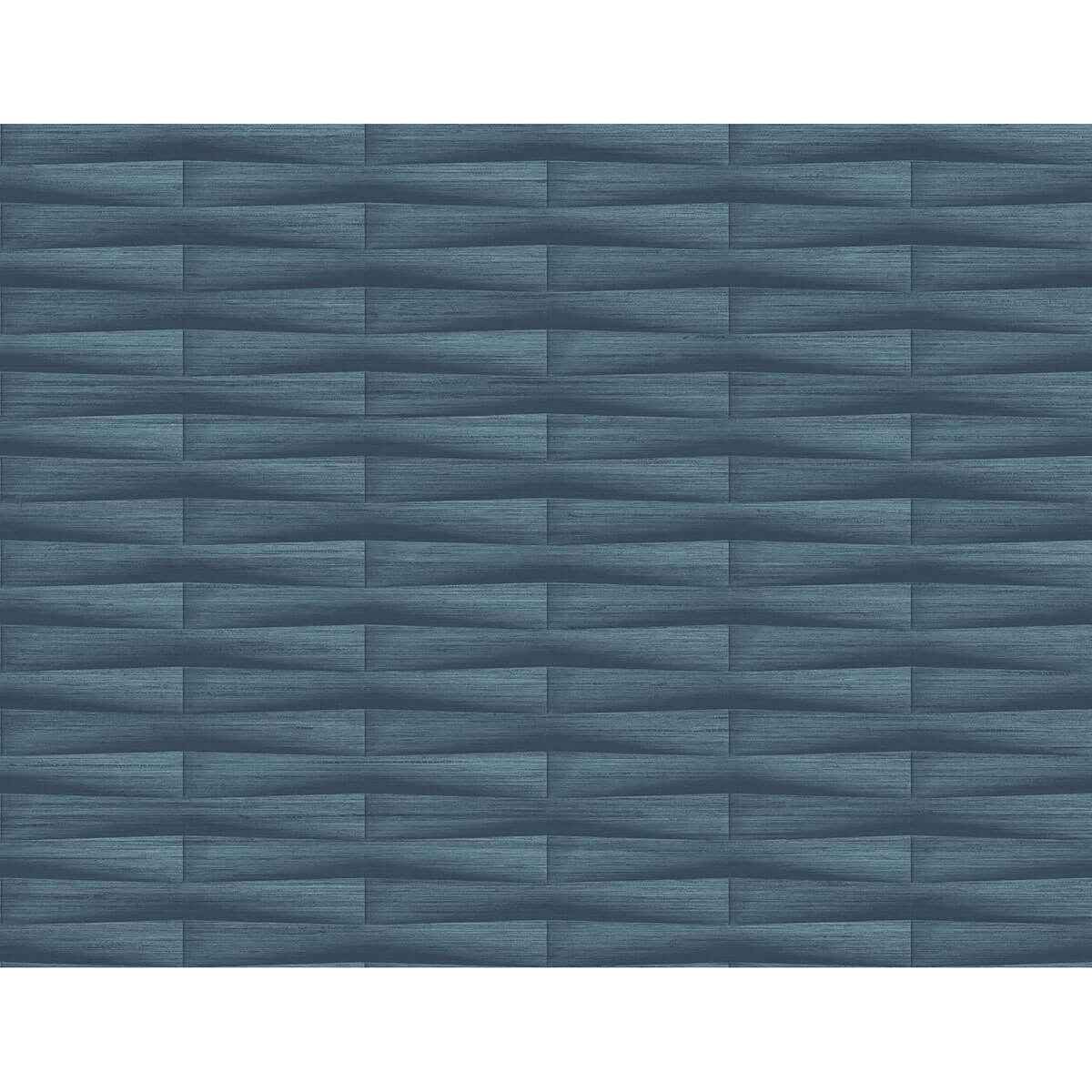 Gator Blue Geometric Stripe Wallpaper - York Wallcoverings - 2988-70002