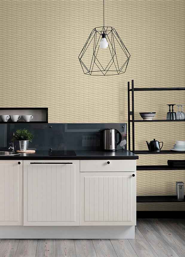 Gator Wheat Geometric Stripe Wallpaper - York Wallcoverings - 2988-70003 - York Wallcoverings Wallpaper