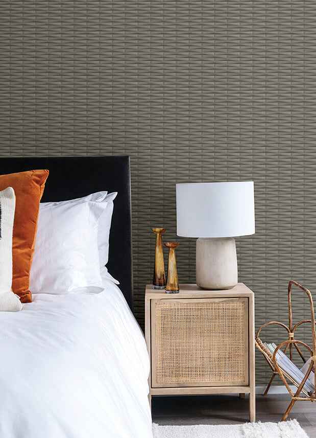Gator Brown Geometric Stripe Wallpaper - York Wallcoverings - 2988-70006 - York Wallcoverings Wallpaper