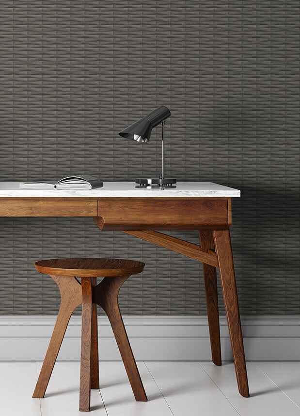 Gator Brown Geometric Stripe Wallpaper - York Wallcoverings - 2988-70006 - York Wallcoverings Wallpaper