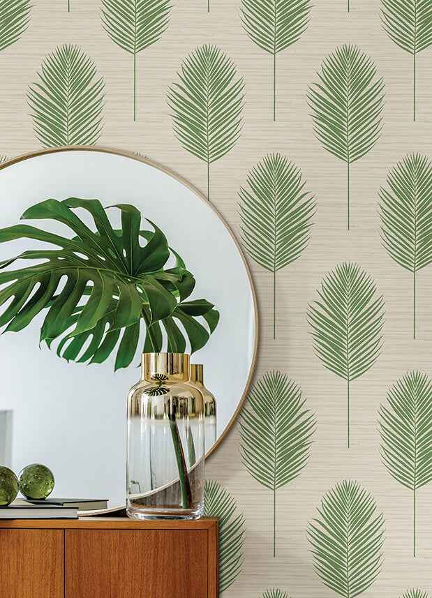 Bali Green Fern Wallpaper - York Wallcoverings - 2988-70204 - York Wallcoverings Wallpaper