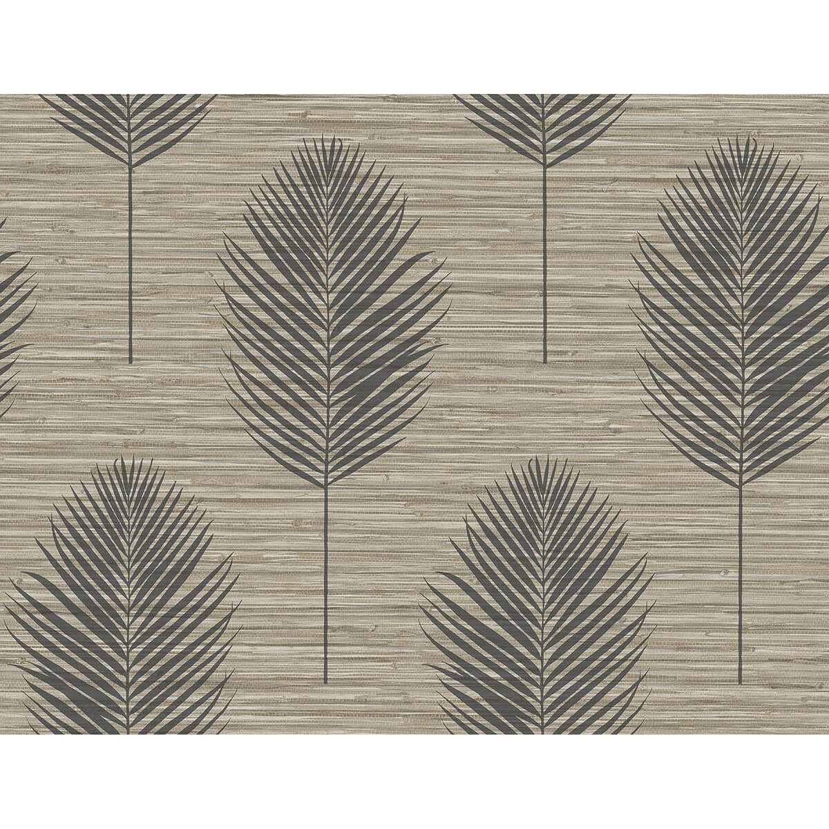 Bali Light Brown Fern Wallpaper - York Wallcoverings - 2988-70206