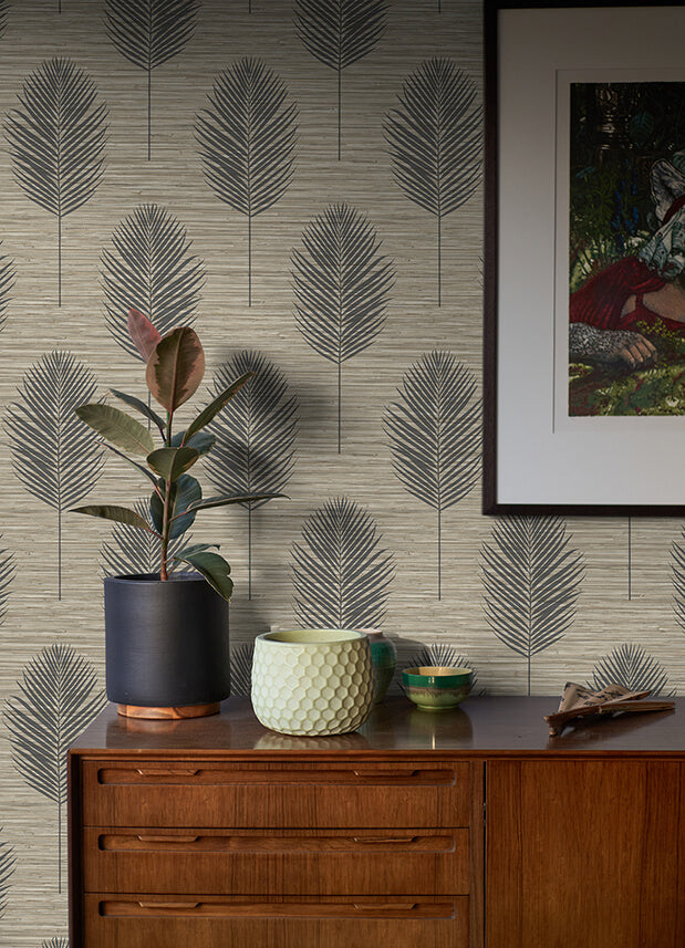 bali-light-brown-fern-wallpaper-york-wallcoverings-2988-70206 - York Wallcoverings Wallpaper