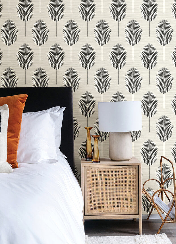 bali-black-fern-wallpaper-york-wallcoverings-2988-70210 - York Wallcoverings Papel pintado