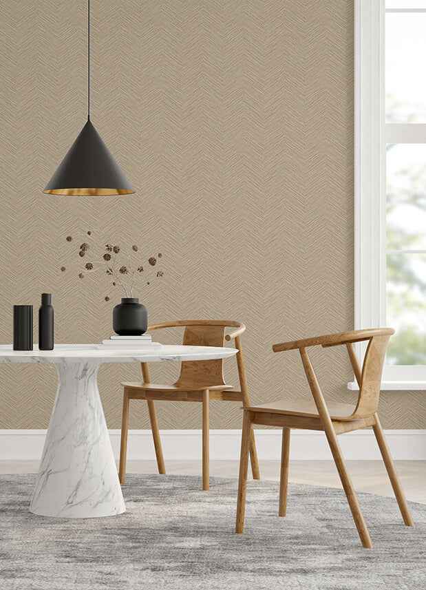 Apex Beige Weave Wallpaper - York Wallcoverings - 2988-70406 - York Wallcoverings Wallpaper