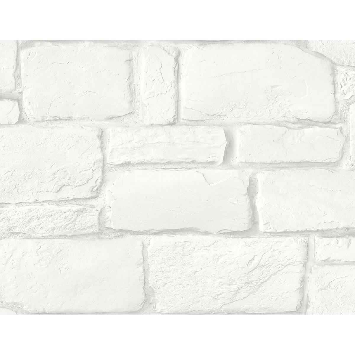 Casablanca White Stone Wallpaper - York Wallcoverings - 2988-70500 - York Wallcoverings Wallpaper
