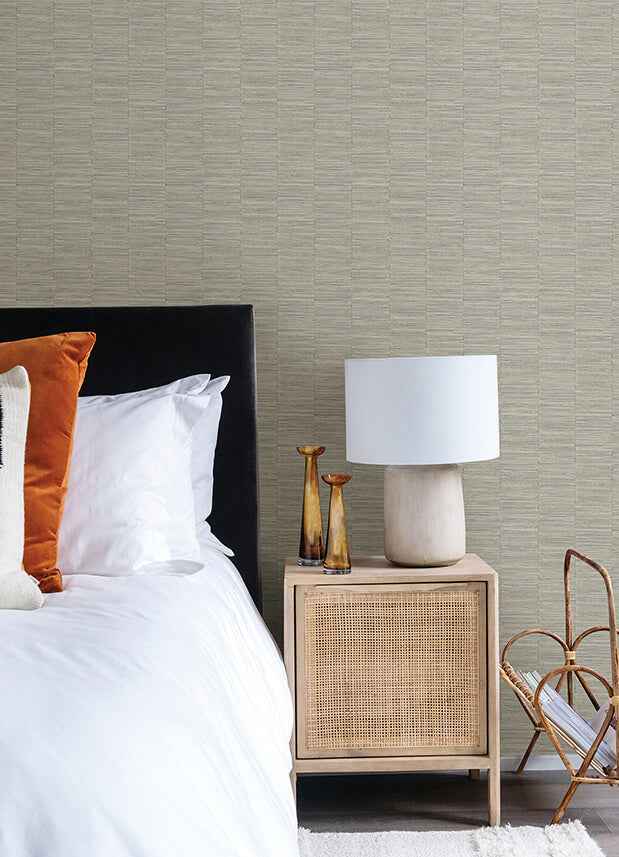 Jenga Grey Striped Column Wallpaper - York Wallcoverings - 2988-70606 - York Wallcoverings Wallpaper