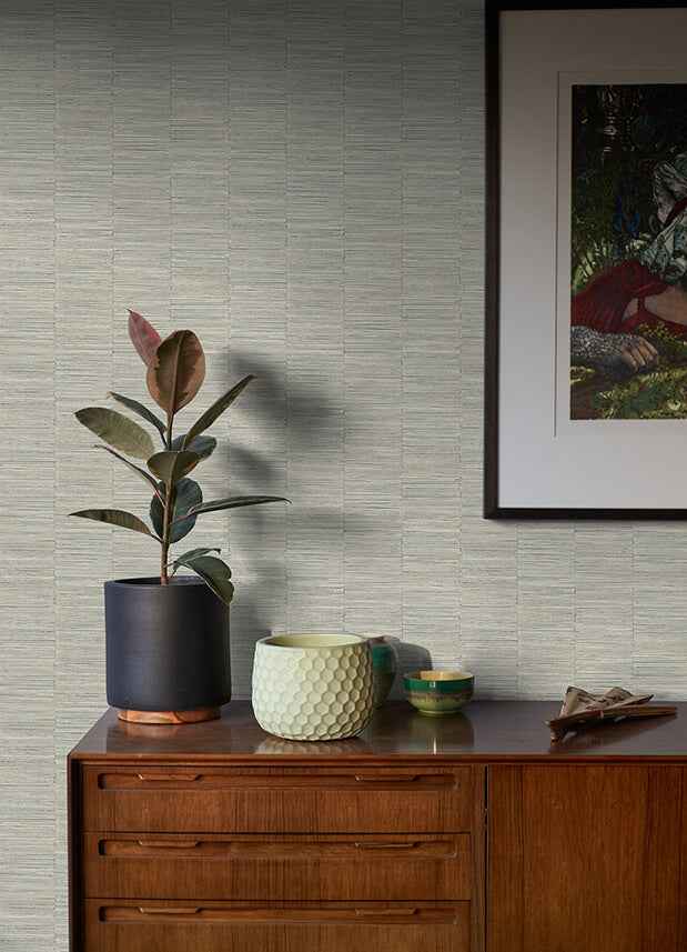 Jenga Grey Striped Column Wallpaper - York Wallcoverings - 2988-70606 - York Wallcoverings Wallpaper