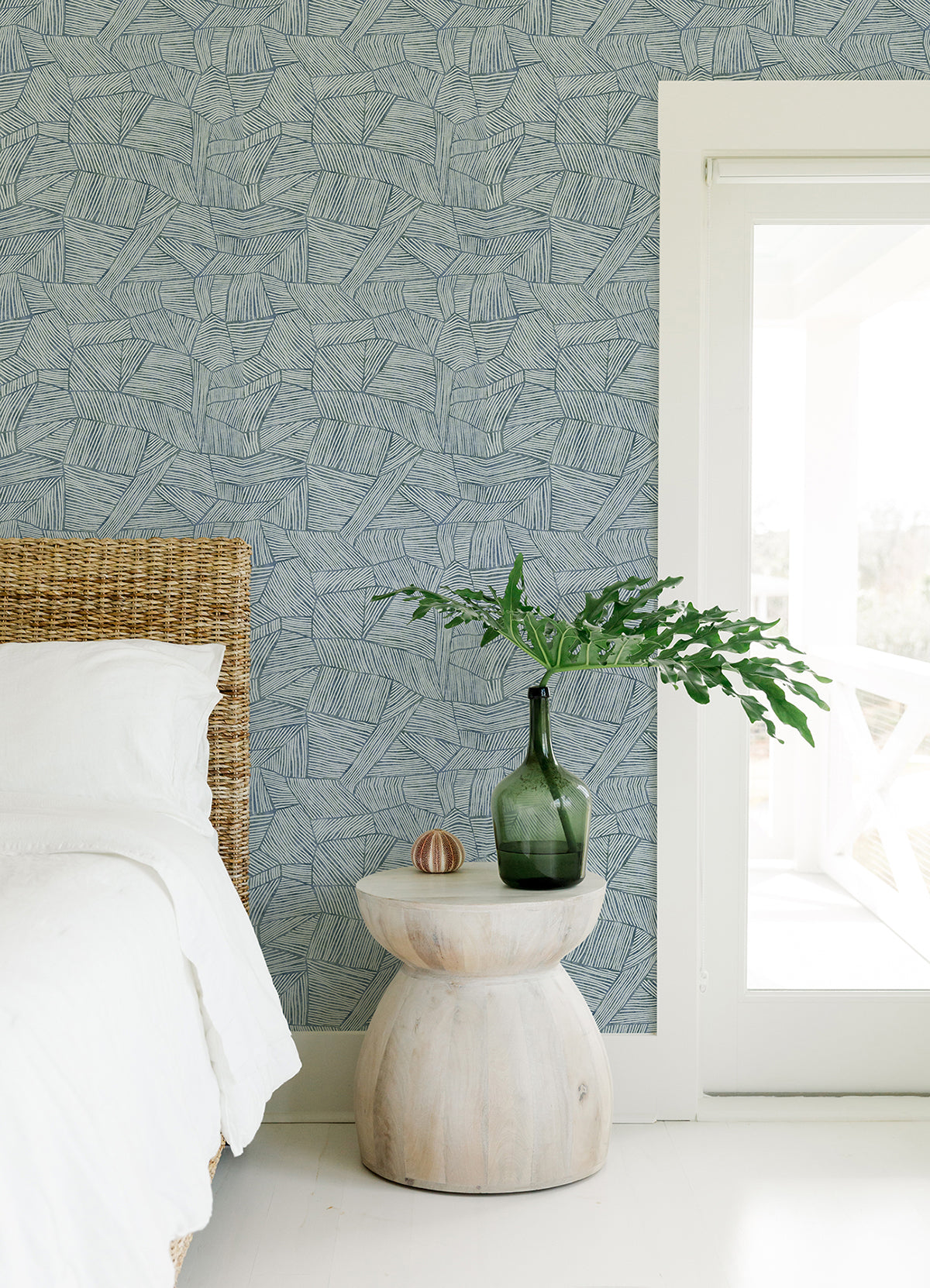 aldabra-blue-textured-geometric-wallpaper-york-wallcoverings-4014-26401 - York Wallcoverings Wallpaper