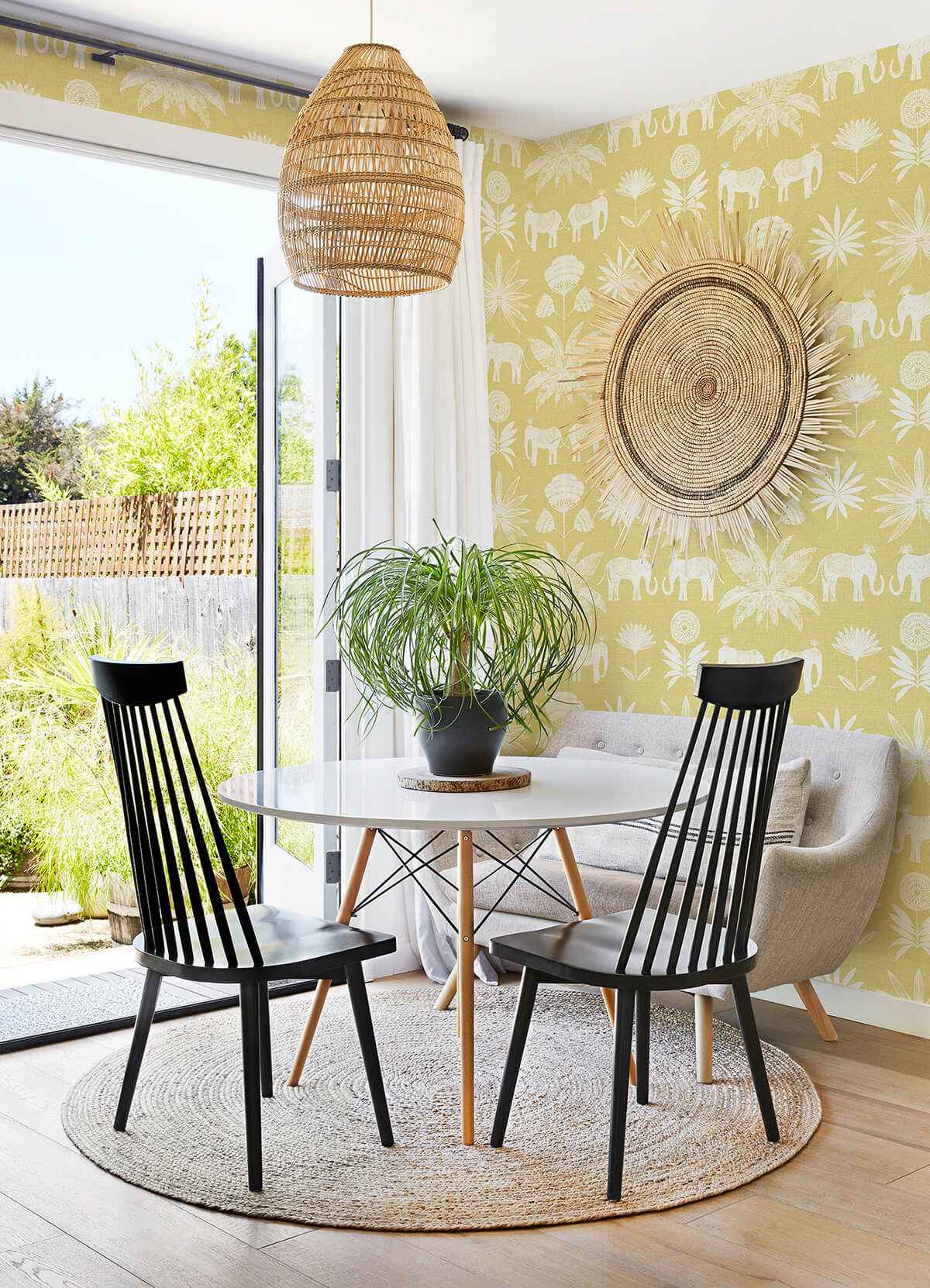 bazaar-yellow-elephant-oasis-wallpaper-york-wallcoverings-4014-26434 - York Wallcoverings Wallpaper