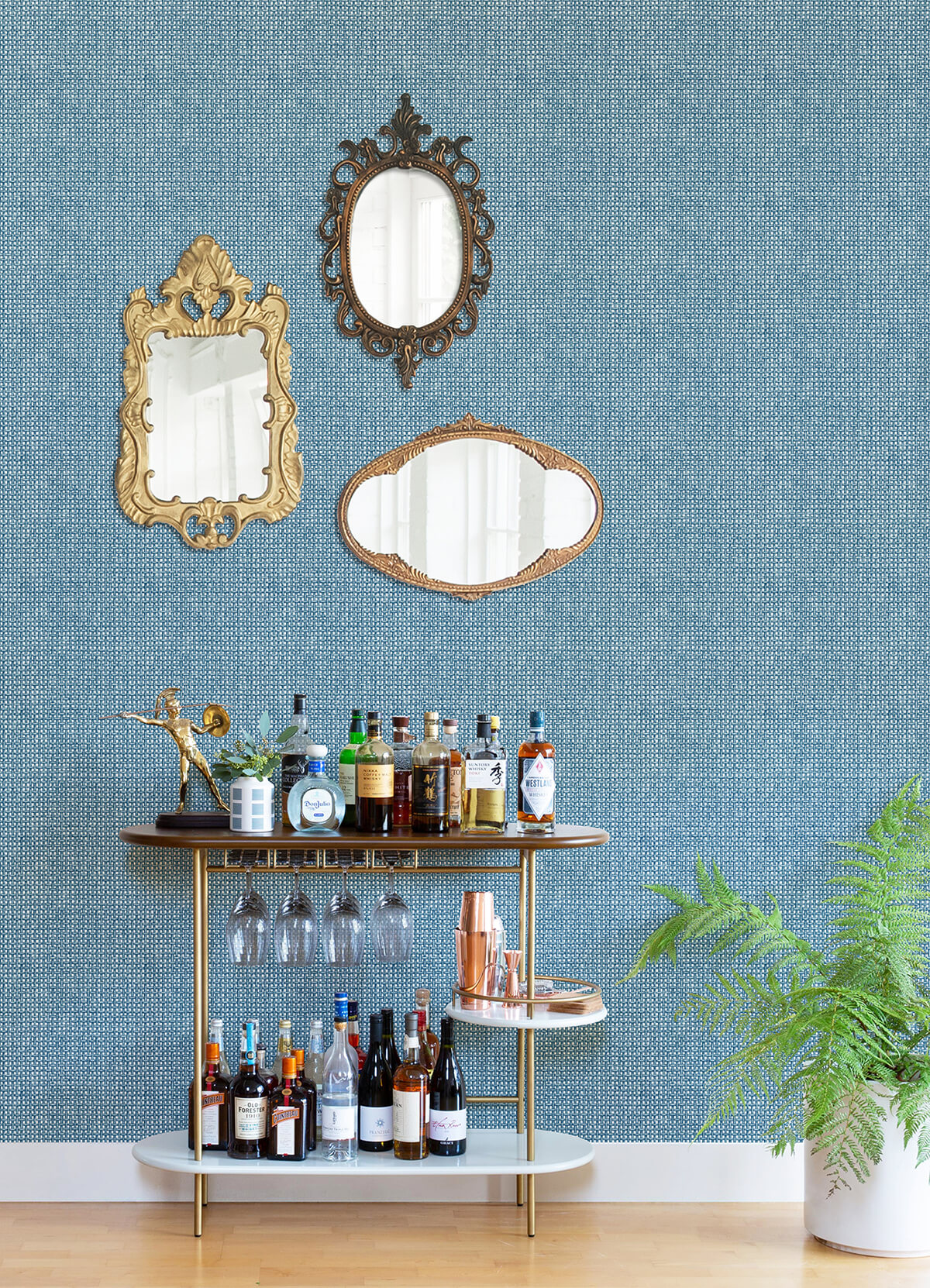 zia-blue-basketweave-wallpaper-york-wallcoverings-4014-26442 - York Wallpaper Wallpaper