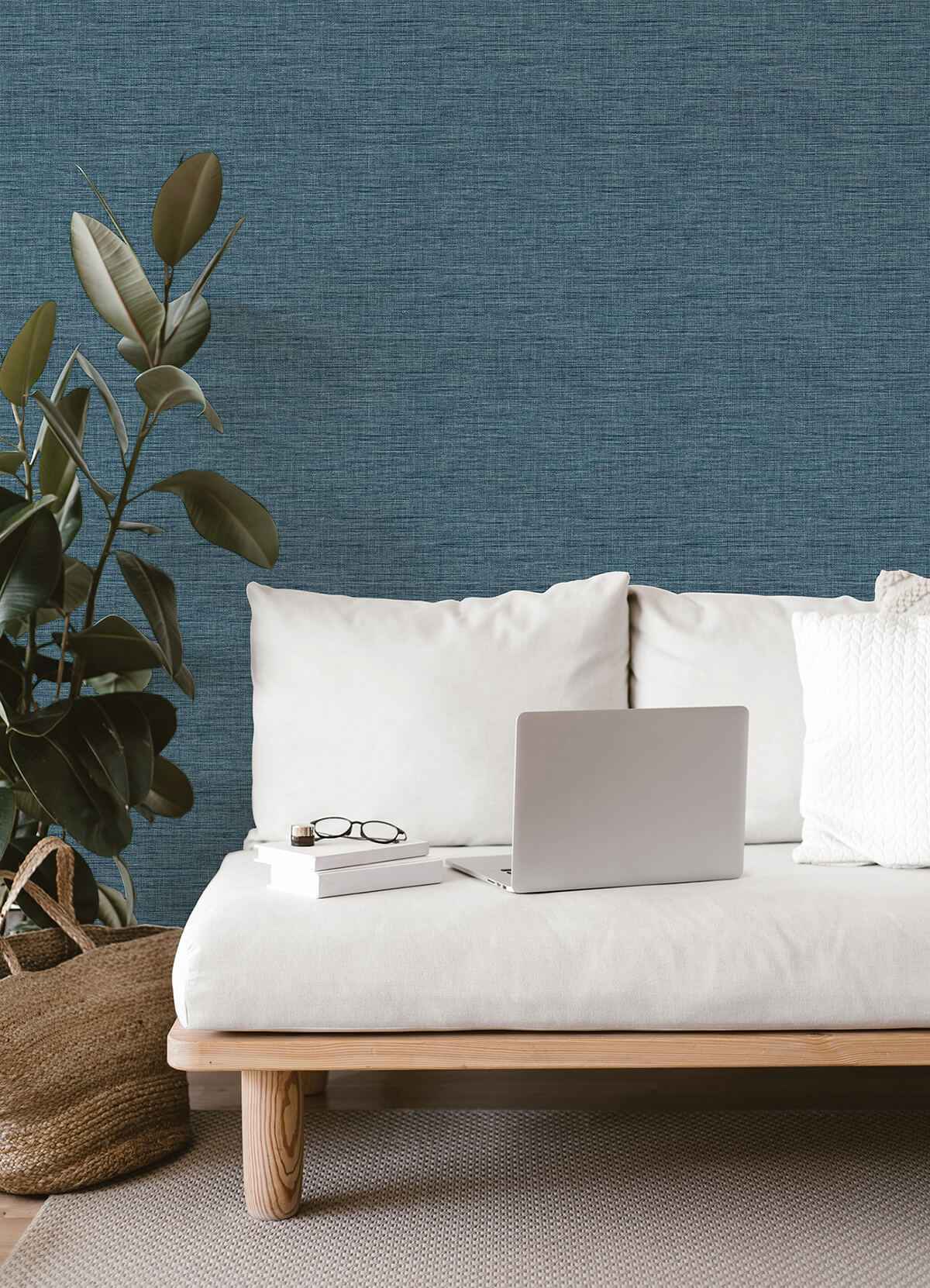exhale-denim-texture-wallpaper-york-wallcoverings-4014-26460 - York Wallcoverings Wallpaper