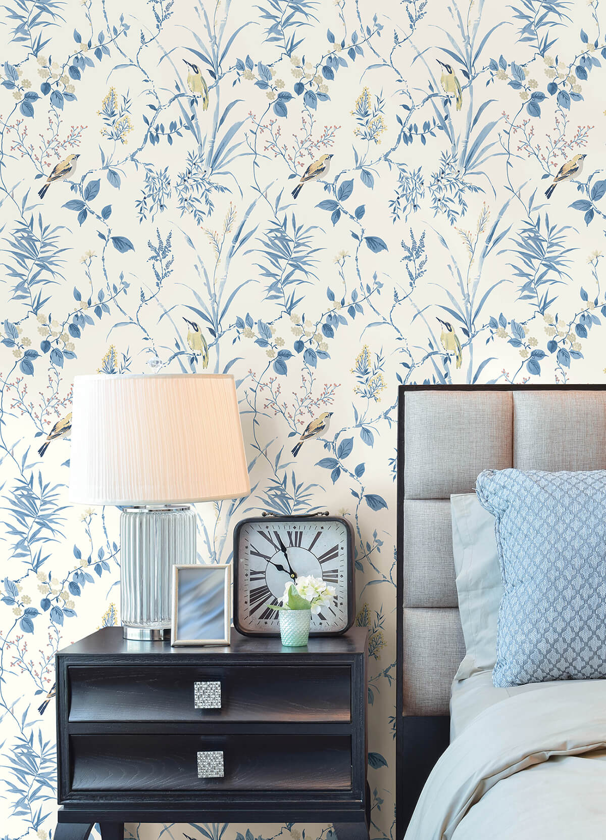 blue-songbird-peel-and-stick-wallpaper-york-wallcoverings-nus4469 - York Wallcoverings Wallpaper