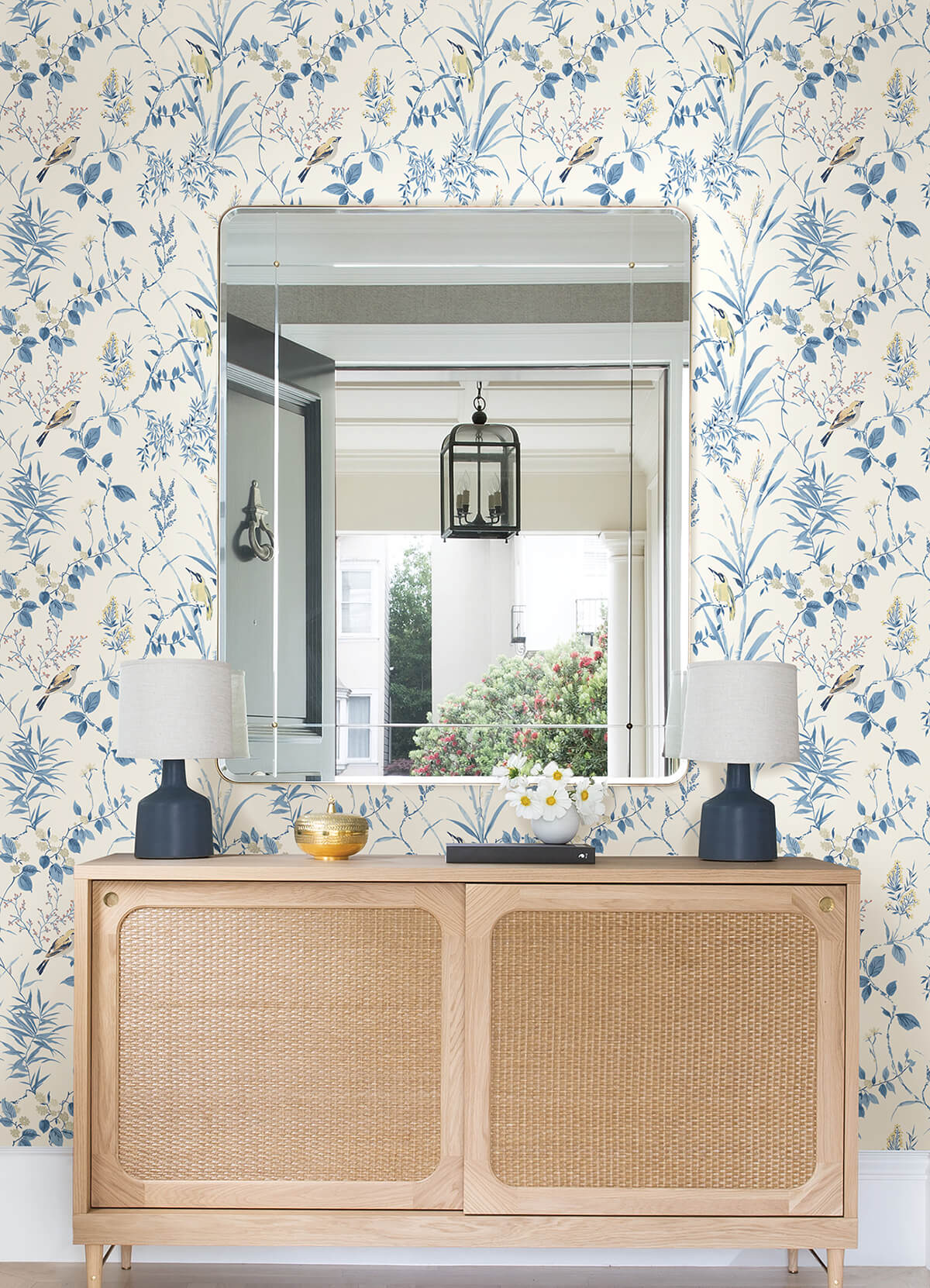 blue-songbird-peel-and-stick-wallpaper-york-wallcoverings-nus4469 - York Wallcoverings Wallpaper
