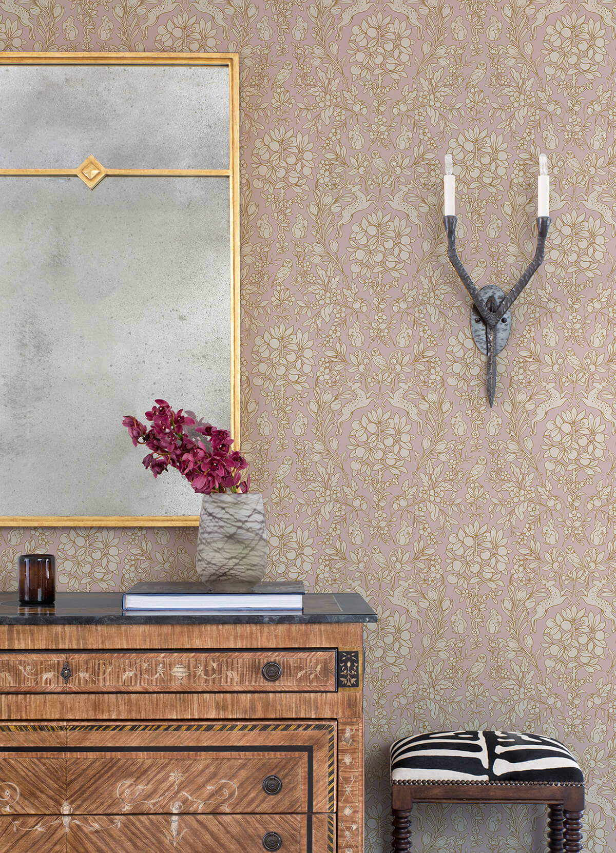 blush-enchanted-peel-and-stick-wallpaper-york-wallcoverings-nus4479 - York Wallcoverings Wallpaper