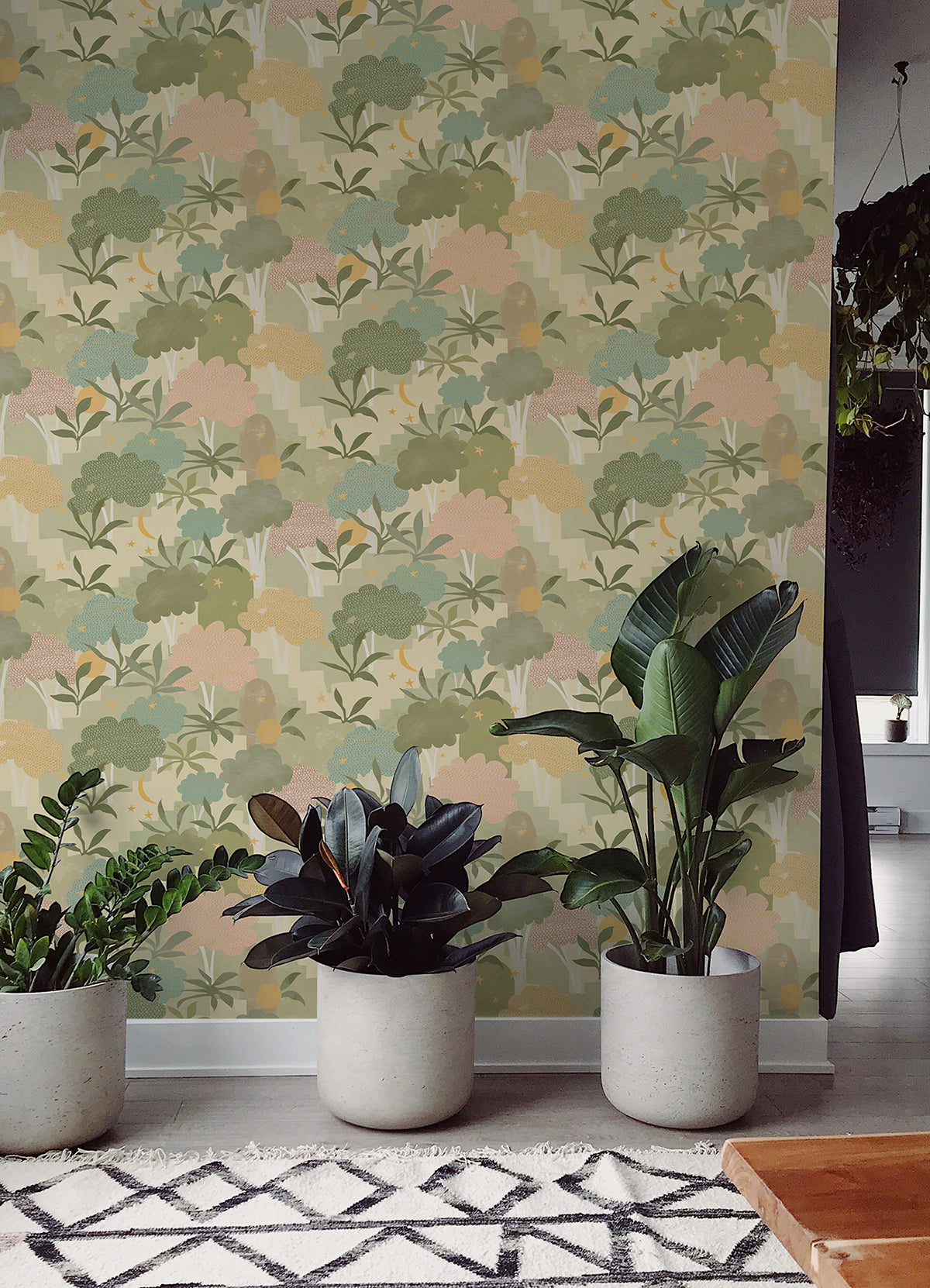 sage-bohemian-walk-tree-peel-and-stick-wallpaper-york-wallcoverings-ahs4713 - York Wallcoverings Wallpaper