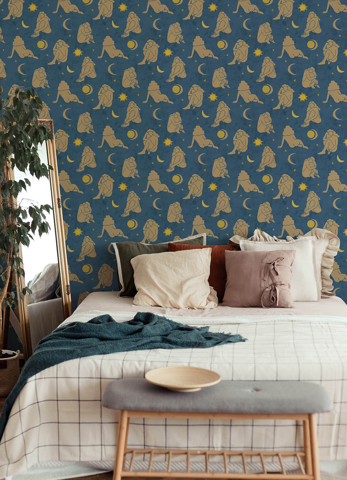 dark-blue-nudes-novelty-peel-and-stick-wallpaper-york-wallcoverings-ahs4715 - York Wallcoverings Wallpaper