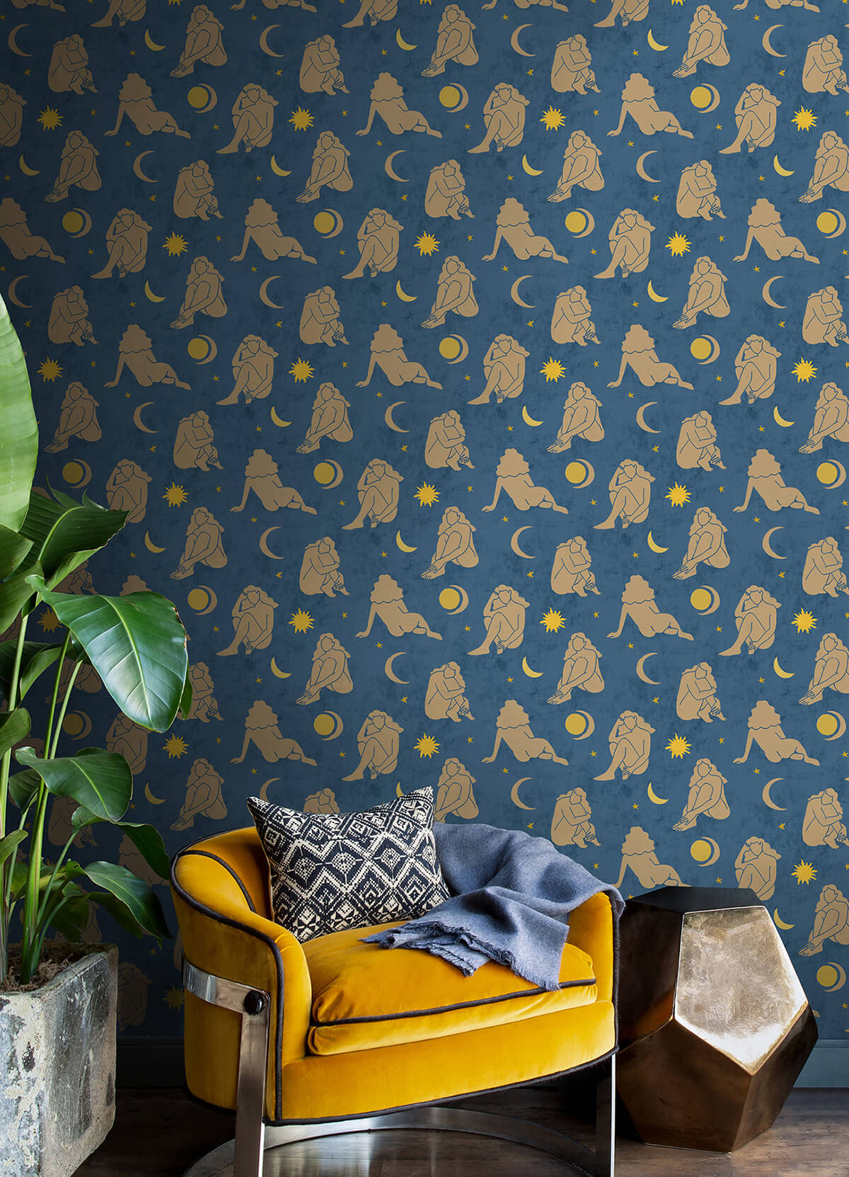 dark-blue-nudes-novelty-peel-and-stick-wallpaper-york-wallcoverings-ahs4715 - York Wallcoverings Wallpaper