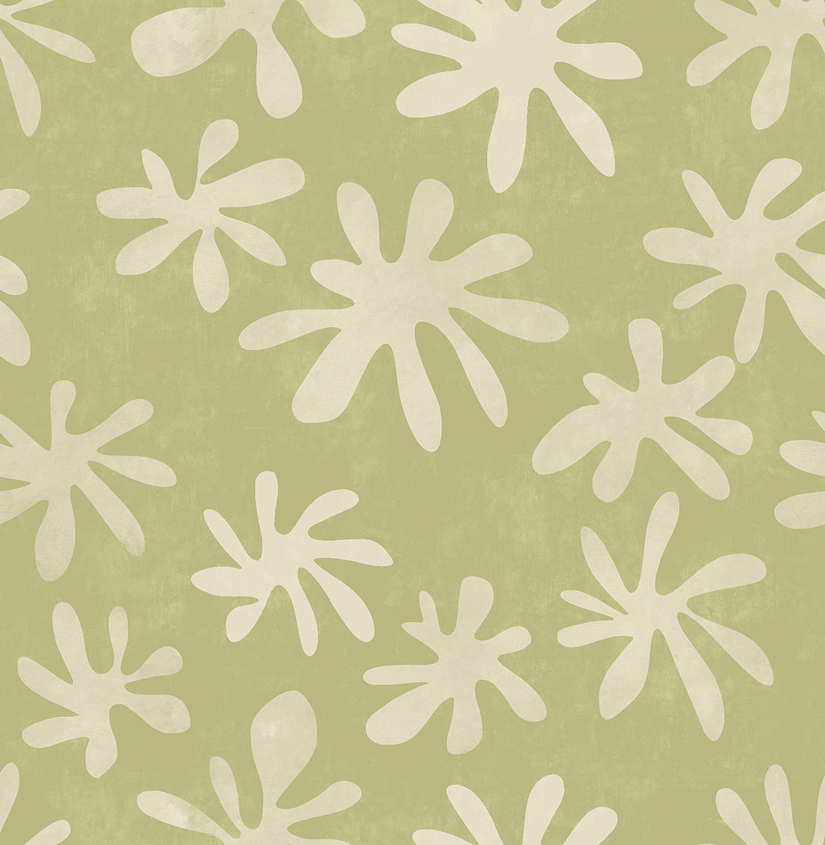 sage-field-of-flowers-peel-and-stick-wallpaper-york-wallcoverings-ahs4719 - York Wallcoverings Wallpaper