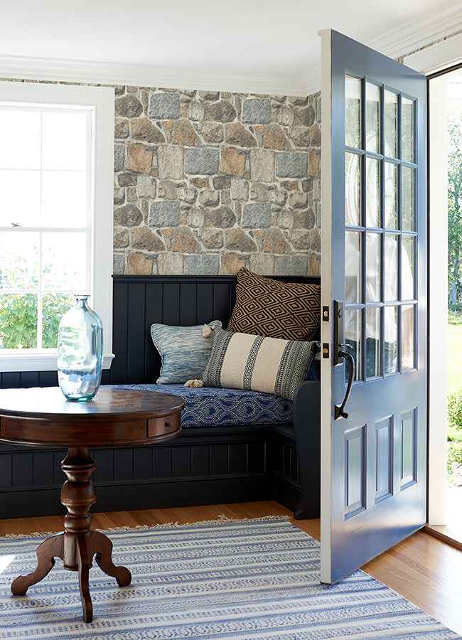 Axelle Rust Stone Wallpaper - York Wallcoverings - 4072-70041 - York Wallcoverings Wallpaper