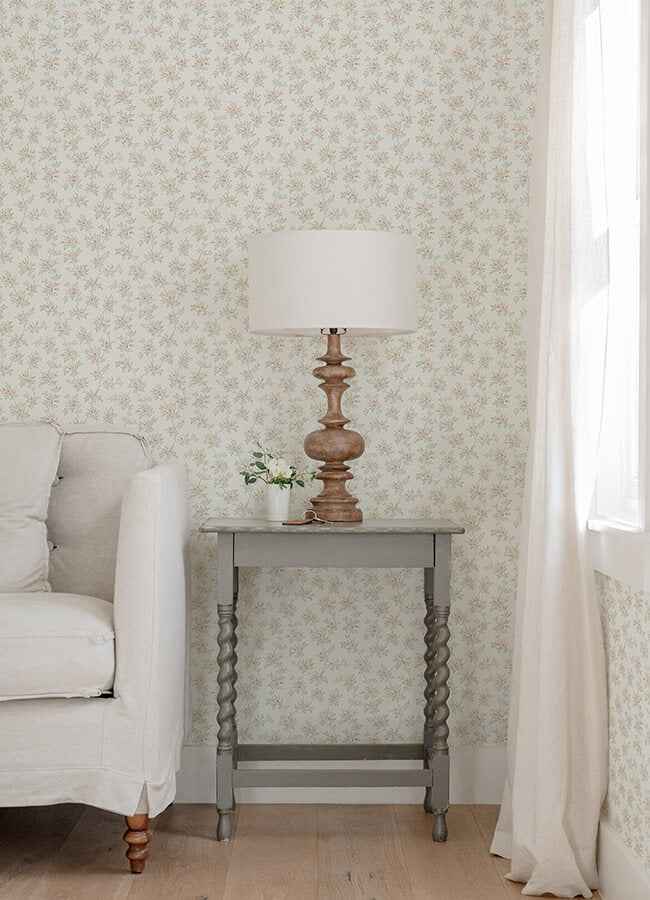 Sofiane Yellow Botanical Trail Wallpaper - York Wallcoverings - 4072-70036 - York Wallcoverings Wallpaper