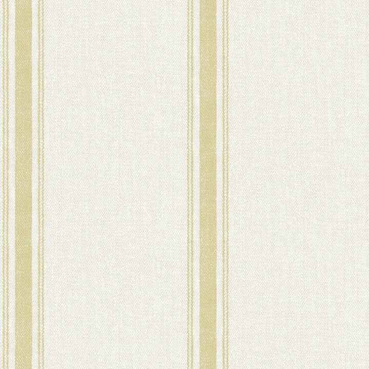 Linette Wheat Fabric Stripe Wallpaper - York Wallcoverings - 4072-70069