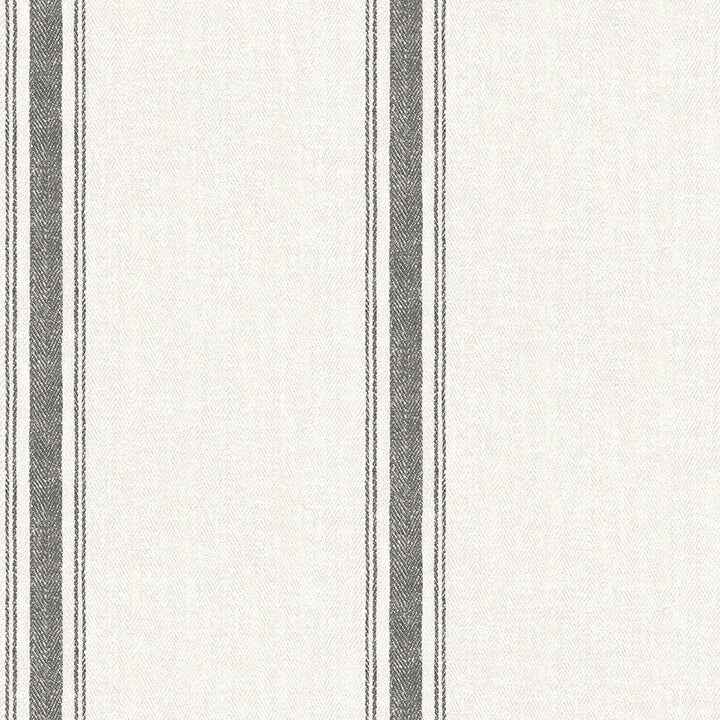 Linette Black Fabric Stripe Wallpaper - York Wallcoverings - 4072-70066