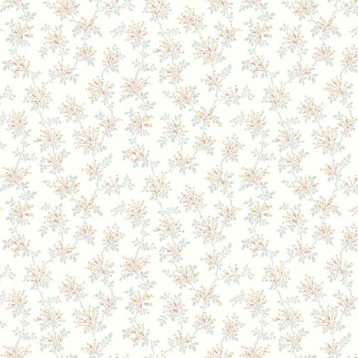 Sofiane Yellow Botanical Trail Wallpaper - York Wallcoverings - 4072-70036