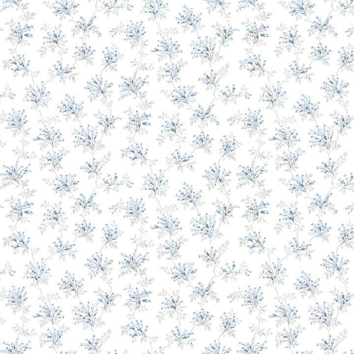 Sofiane Blue Botanical Trail Wallpaper - York Wallcoverings - 4072-70039