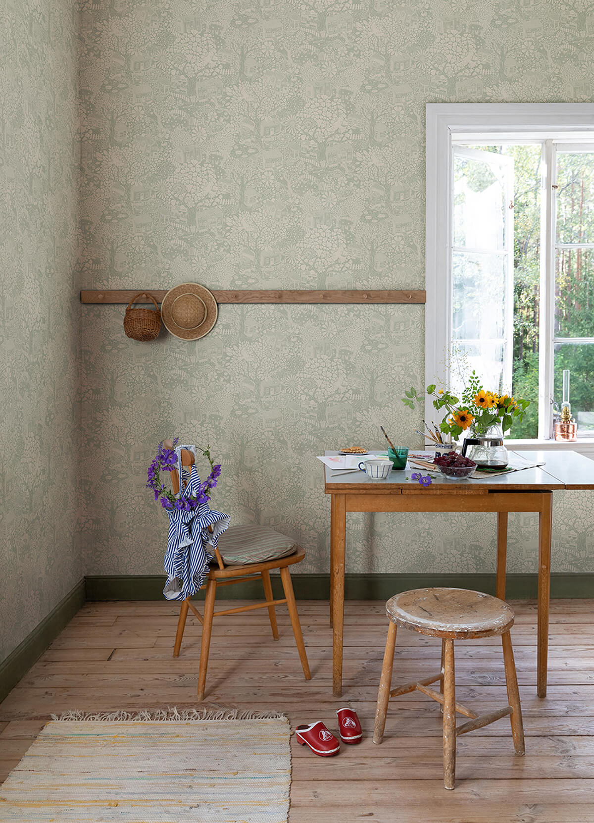 bygga-bo-seafoam-woodland-village-wallpaper-york-wallcoverings-4111-63004 - York Wallcoverings Wallpaper