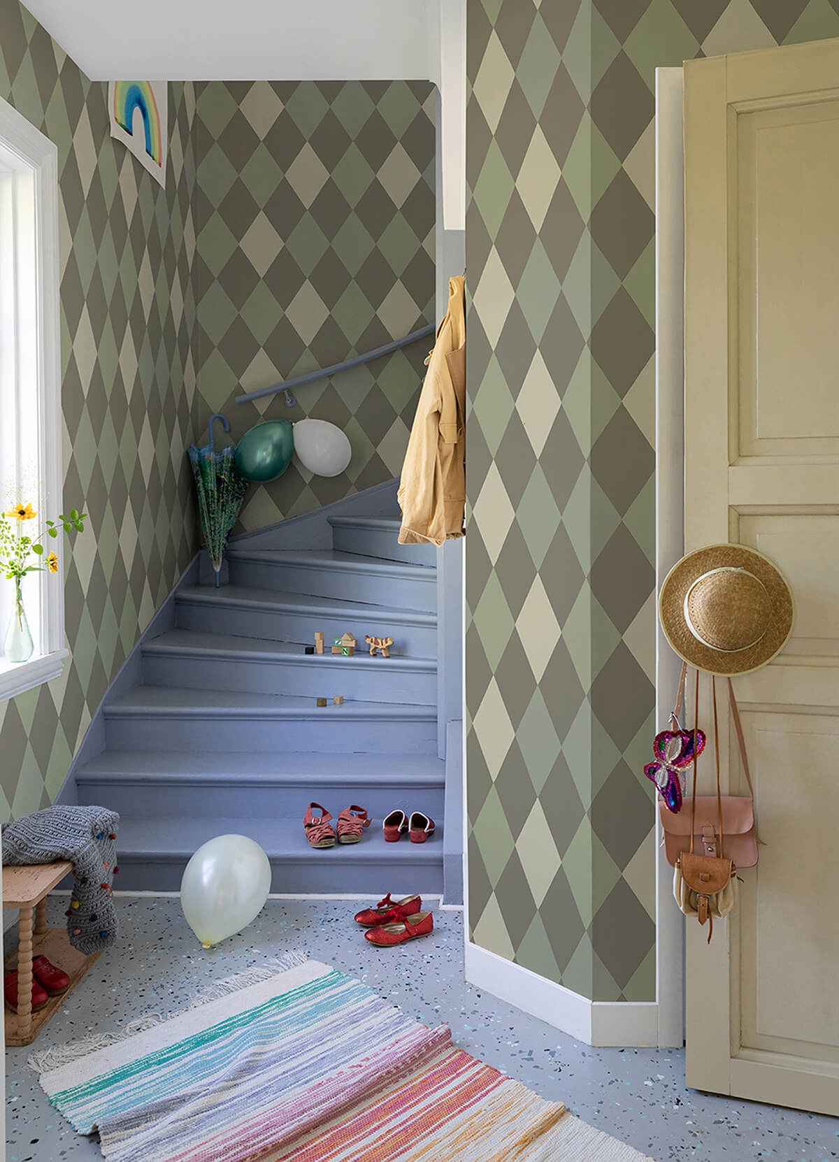 Kalas Olive Diamond Wallpaper - York Wallcoverings - 4111-63028 - York Wallcoverings Wallpaper