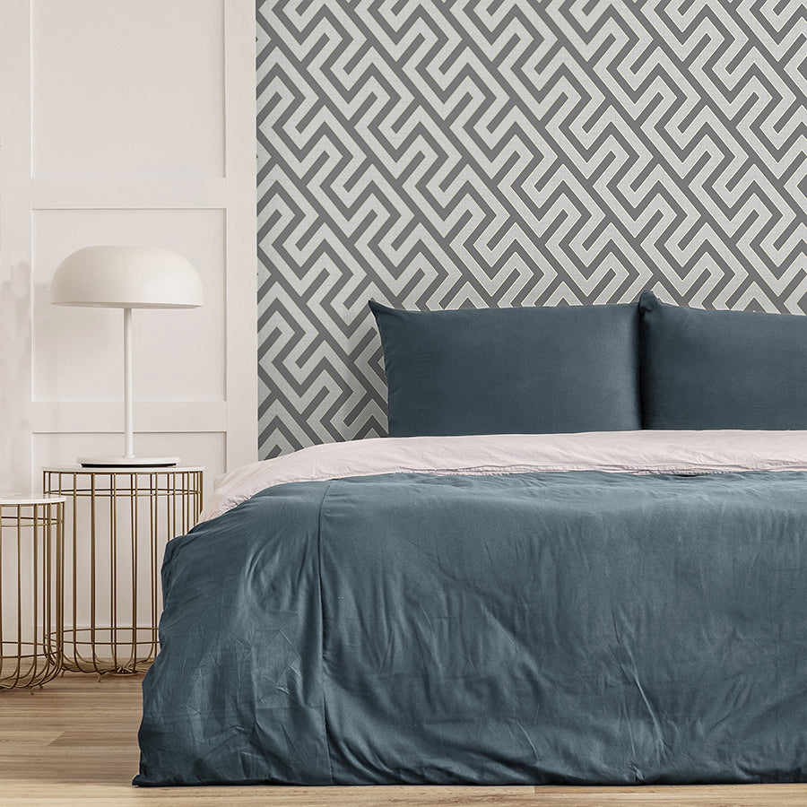 meander-charcoal-geo-wallpaper-york-wallcoverings-fd43069 - York Wallcoverings Wallpaper