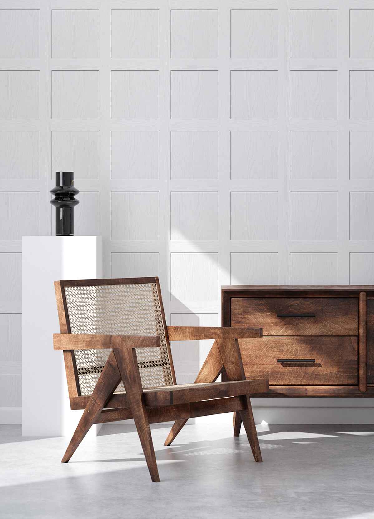 White Chase Wood Peel and Stick Wallpaper - York Wallcoverings - ATS4740 - York Wallcoverings Wallpaper