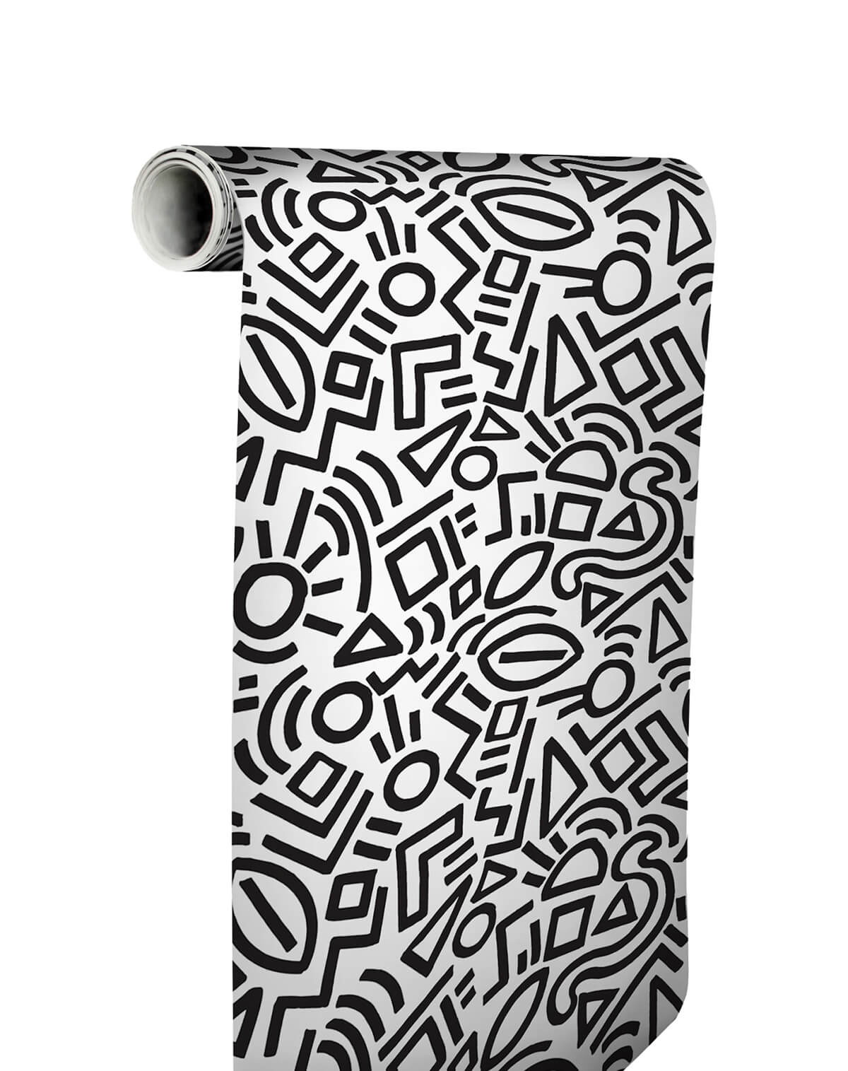black-doodle-abstract-peel-and-stick-wallpaper-york-wallcoverings-aes4789 - York Wallcoverings Wallpaper